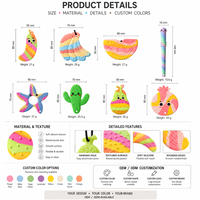 Jouet sensoriel suspendu en silicone personnalisé pour bébé, forme animale ou fruitée colorée, accessoire de dentition OEM ODM