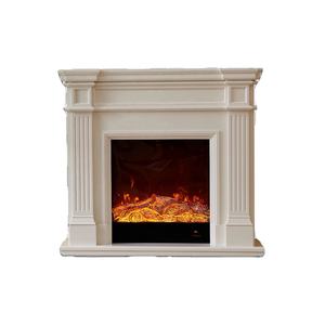 आधुनिक कृत्रिम सफेद सजावटी फायर प्लेस इलेक्ट्रिक फायरप्लेस सजावट लौ एलईडी टीवी स्टैंड फायरप्लेस सराउंड मेंटल - Product Image 1