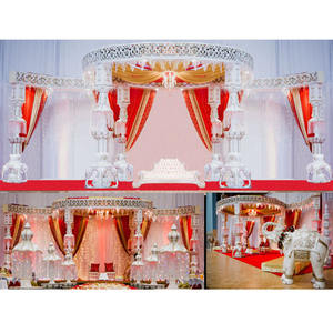 Exclusivo Elefante Boda Cristal Mandap EE. UU. Diseñador Elefante Cristal Boda Mandap Boda India Cristal Mandap Set Fábrica - Product Image 1
