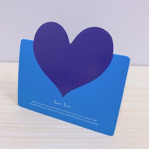 Cartes pliantes personnalisées en forme de cœur découpées au laser, style créatif, papier kraft, impression offset, taille personnalisée, pelliculage, remerciements de mariage - Product Image 3