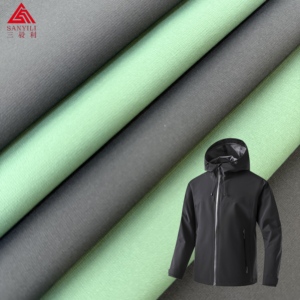 <span class=keywords><strong>Nylon</strong></span> spandex vải vỏ mềm Áo khoác thoáng khí không thấm nước Áo Gió 3 lớp cán sữa TPU phim căng Wicking - Product Image 1