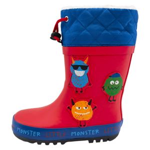 Enfants de haute qualité conception monstre lumineux chaussures d'eau imperméables personnalisé pas cher décontracté chaud doublure bottes de pluie en caoutchouc - Product Image 1