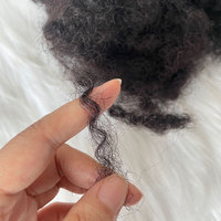 En Stock, Vente Chaude : Cheveux Humains Indiens Afro Crépu 100% Faits à la Main, 0,2 cm - 0,6 cm, Dreadlock, Locs, Extension pour Femmes Noires, Tressage au Crochet