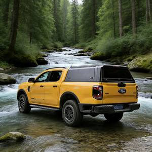 Capot rigide en aluminium pour camionnette, verrouillable et étanche |   Convient à <span class=keywords><strong>FORD</strong></span> <span class=keywords><strong>RANGER</strong></span> <span class=keywords><strong>2023</strong></span>+ Boîte à bagages robuste sans perçage F150 RAM - Product Image 1