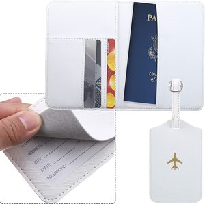 Saffiano Rectángulo PU Tarjeta DE CRÉDITO Pasaporte Titular de la tarjeta de identidad con patrón Etiquetas de equipaje Confianza Caminata Accesorio esencial - Product Image 6