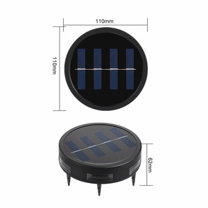 Lampe solaire LED extérieure, éclairage souterrain, projecteur de pelouse, éclairage encastré pour terrasse, jardin, allée, décoration paysagère - Product Image 6