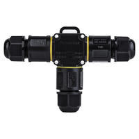 Connecteur étanche IP68 en forme de T M684-T à 2/3 broches, 24A 450VAC/10A 300VAC, certifié CE ROHS ETL pour câblage sous-marin et souterrain