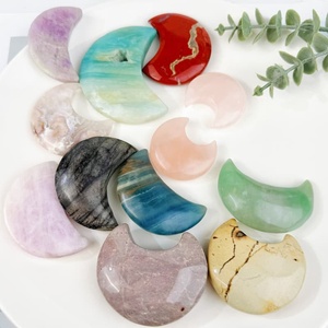 Cristalli Curativi all'Ingrosso, Artigianato in Diaspro Dalmatino Lucidato, Pietra <span class=keywords><strong>Arcobaleno</strong></span> <span class=keywords><strong>Luna</strong></span> Blu per Decorazione - Product Image 1