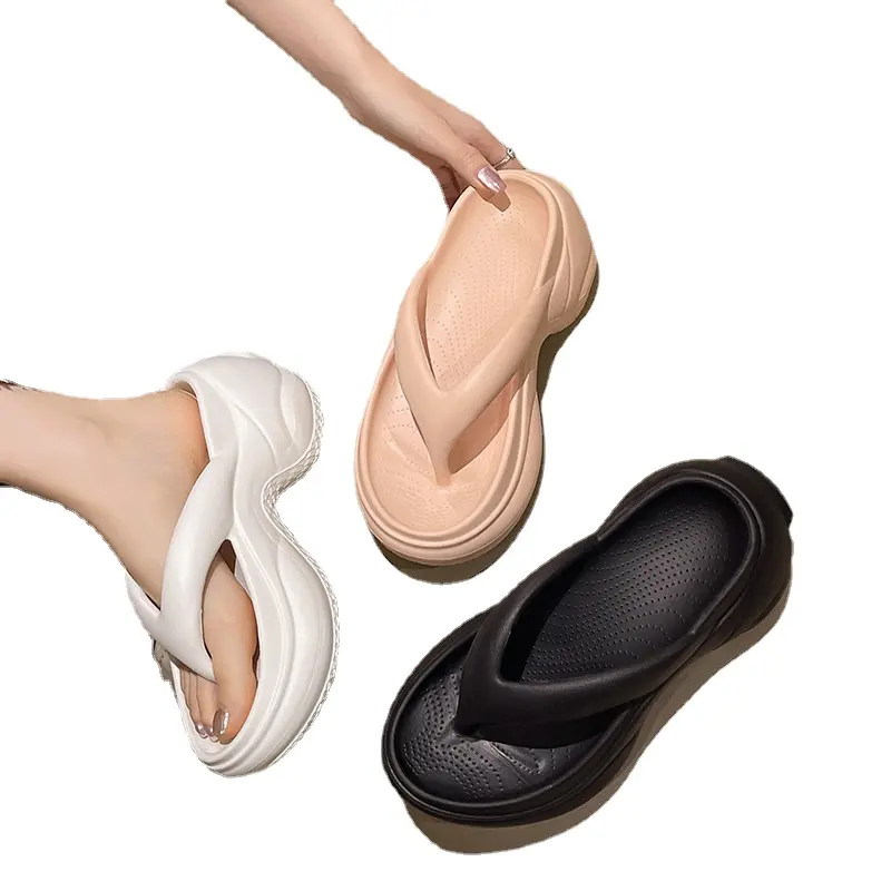 Новинка, классические стильные высококачественные шлепанцы во французском стиле Jieyang EVA, увеличенные тапочки на платформе с открытым носком, модные Универсальные шлепанцы