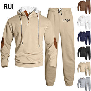 RUIQUWIN Conjunto Deportivo para Hombre al por Mayor, Pantalones Deportivos Resistentes al Viento y Sudadera con Capucha, Tallas Grandes, Trajes Deportivos Casuales para el Uso Diario - Product Image 1
