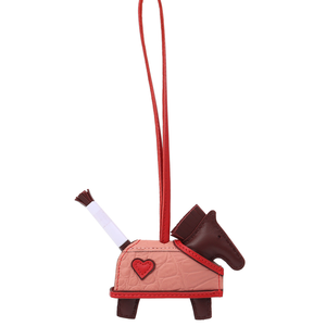 Nouveau Pendentif de Sac en Cuir Véritable et Peau de Mouton, Motif Cheval Volant, Cheval à Bascule et Cheval de Guerre, en Cuir de <span class=keywords><strong>Crocodile</strong></span>, Mignon - Product Image 4