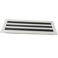 Diffuseur linéaire à fentes en alliage d'aluminium pour conduits de climatisation CVC, grille d'aération avec boîte de plénum
