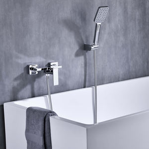 Design semplice doppio foro singolo manico bagno <span class=keywords><strong>vasca</strong></span> da bagno a vista rubinetto doccia Mixer <span class=keywords><strong>con</strong></span> soffione palmare - Product Image 1