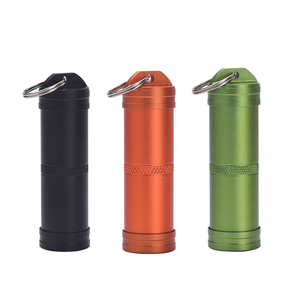 Botella de Medicamentos para Primeros Auxilios, Impermeable, de Aleación de Aluminio Ligera, con Llavero, para Equipo de Supervivencia y Camping - Product Image 1