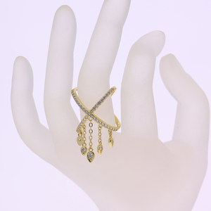 <span class=keywords><strong>2025</strong></span> Độc Đáo Của Phụ Nữ X-Hình Dạng Vòng Với Nước Drop Tassel Tassel Dangle Đồ Trang Sức Hợp Thời Trang Cho Đám Cưới Đảng Và Kỷ Niệm - Product Image 5