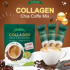 Toptan Fabrika Oem Paketleme L-Glutatyon Kolajen Chia Kahvesi Fitgum 20x Kolajen Chia Kahvesi Zayıflama Kahvesi Kolajenli - Product Image 2