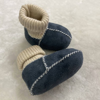 Bottes d'hiver écologiques et respirantes pour enfants, semelle extérieure en cuir véritable, chaudes, en peau de mouton et laine, chaussures pour bébés