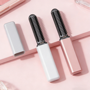 0728 Cepillo Alisador y Rizador de Pelo 2 en 1 con Calentamiento MCH, Estilizador Antifrizz Portátil Térmico para Viajes - Product Image 1