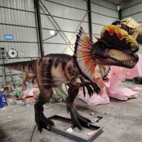Parc à thème Dinosaure artificiel Animatronics Modèle grandeur nature Dinosaure animatronique Dilophosaurus Dinosaure fait à la main Dilophosauru