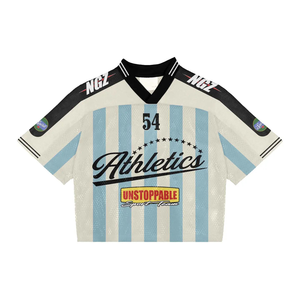 Groothandel op maat gemaakte sublimatie ademende boxy stijl voetbaltenue 100% polyester mesh rib korte mouw voetbalshirt op maat gemaakt team - Product Image 2