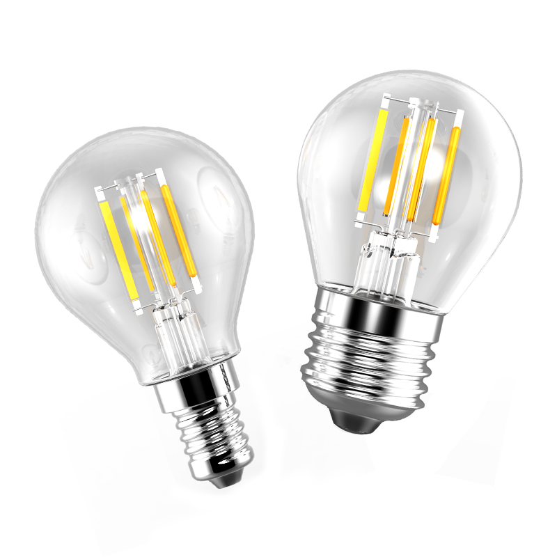 A60 Glass Filament Incandescent Bulb with 230V Power Available in E27/E Bases Brass Material CE & ERP Certified
