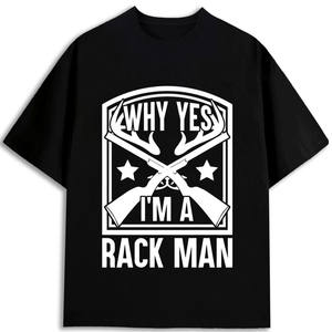 Camiseta Rack Man para Hombre, 100% Algodón, 180 g/m², Estampada, Manga Corta, Cuello Redondo, Antiencogimiento, Corte Jersey - Product Image 1