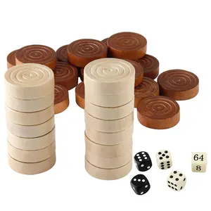 Kepingan permainan Backgammon kayu benang 1.26 inci
