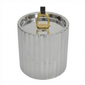 Cubo de hielo para Barra de casa con perilla de estribo de caballo dorado, tapa adjunta, Premium enfriador de vino, encimera, Enfriador de champán, olla de hielo, gran oferta - Product Image 1
