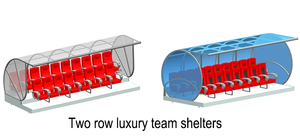 Asientos de lujo para banquillo de jugadores de fútbol con pedestales de aluminio, precio de fábrica para exteriores - Product Image 6