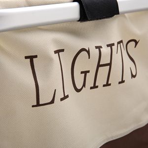 Cesto para Ropa Sucia Oxford, Bolsa de Lavandería Plegable con 2 Secciones y Marco de Aluminio - Product Image 5