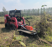Wecan Mini Skid Steer Loader Wheel Loader Presisi Tinggi Konsumsi Bahan Bakar Rendah Mesin Diesel Kapasitas Muatan 930kg Pompa Backhoe