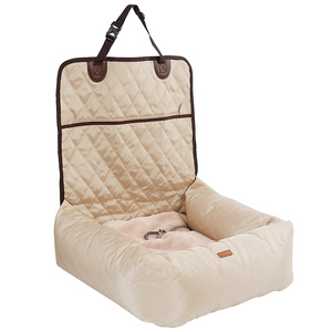 Direct Factory Eco-vriendelijke waterdichte modieuze klassieke hondenstoelverhoger met effen patroon, 900D nylon autostoelhoes voor honden - Product Image 6