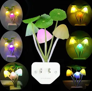 Sensor Geleidelijk Veranderende Kleur Mini Led Nachtlampje Paddestoel Vorm Lamp Wandlamp