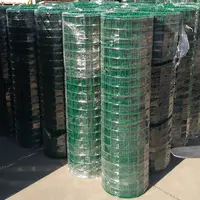 पीवीसी तार जाल रोल प्लास्टिक लेपित वेल्डेड तार जाल हरे रंग वेल्डेड तार जाल