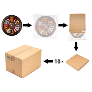 OEM americano antico orologio <span class=keywords><strong>da</strong></span> <span class=keywords><strong>parete</strong></span> al quarzo <span class=keywords><strong>da</strong></span> 16 pollici orologio appeso personalizzato con artistico Design rustico per la decorazione della casa - Product Image 6