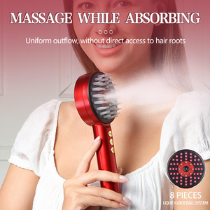 Masseur capillaire EMS pour <span class=keywords><strong>la</strong></span> croissance des cheveux <span class=keywords><strong>avec</strong></span> batterie <span class=keywords><strong>au</strong></span> lithium rechargeable par USB, peigne pulvérisateur en silicone, certifié CE ROHS FCC - Product Image 4