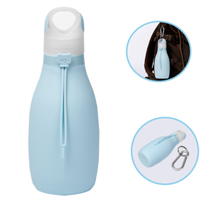 Bouteille d'eau pliable réutilisable sans BPA en silicone, bouteilles d'eau pliables réutilisables pour les voyages, la salle de sport, le camping, la randonnée - Product Image 1