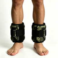 Manchettes lestées pour chevilles, pour la rééducation physique, camouflage, rembourrées, avec sangle réglable et boucle métallique
