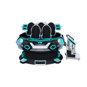 Simulador de plataforma VR 9D Magic UFO 6 DOF, equipo VR/AR/MR con monedas y sistemas de pago con tarjeta de crédito para cinco personas - Product Image 4