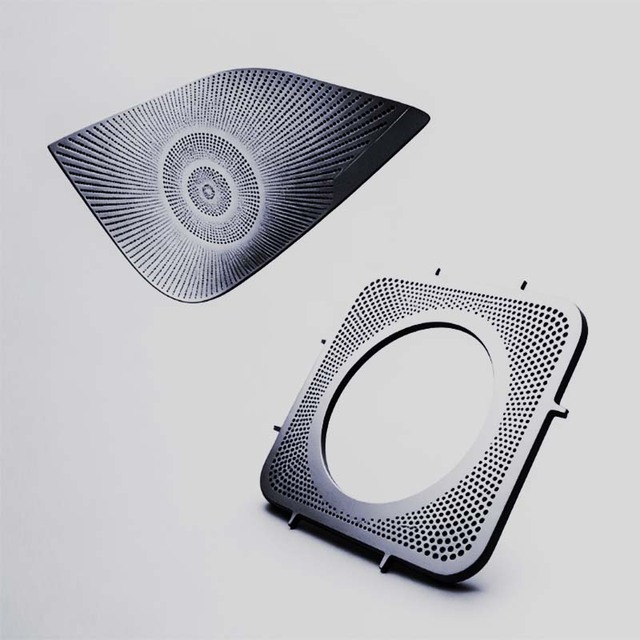 High Fidelity Etched Speaker Grilles Enhancing Automotive Interior Acoustic Performance