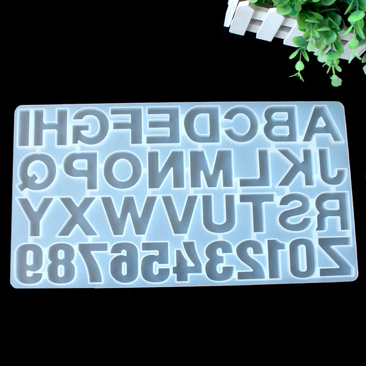 D162 Large Reverse Letters Alphabet letter silicone mold key chains, DIY alphabet letter design keychain