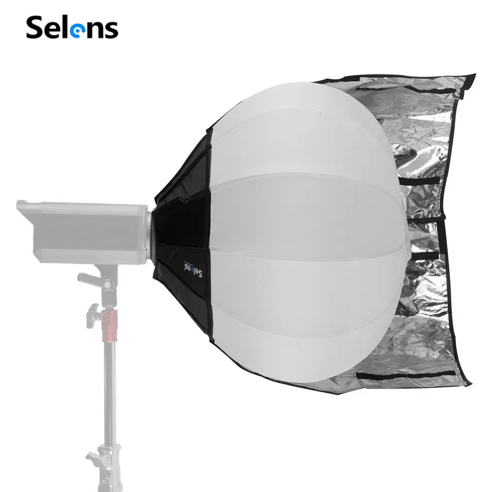 Selens 50cm 20in Lantern Softbox Quick Release Light Modifier with Bowens Mount For Photography Studio Strobe Video Product Shot