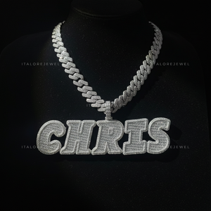 Collar con Colgante de Letra del Alfabeto en Plata de Ley 925 con Acabado Dorado CHRIS, Elegante Amuleto con Inicial, Regalo de Joyería - Product Image 3
