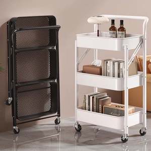 New Listing Multi Layer Household Snacks Book <b>Racks</b> Kitchen Vegetable Fruit Storage <b>Rack</b> Bathroom Bedroom <b>Rolling</b> Cart - Product Image 4