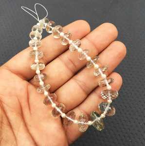 ลูกปัดอะมีทิสต์สีเขียวธรรมชาติเกรด AAA คุณภาพดี 1 เส้น จำนวน 23 เม็ด รูปทรงรอนเดลเหลี่ยมเพชรพลอย ขนาด 8-14 มม. สำหรับทำเครื่องประดับแฮนด์เมด - Product Image 4