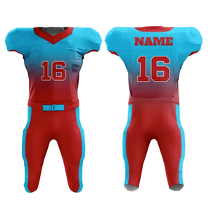 Camiseta de fútbol americano de alta calidad Premium para hombre, uniforme de equipo transpirable, cosido a corto, opción de talla grande, fútbol americano - Product Image 4