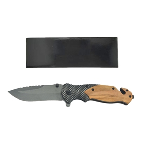 سكين جيب قابل للطي X50 عالي الصلابة بسعر الجملة الرخيص، مقبض من الألومنيوم والخشب، سكين للتخييم والبقاء على قيد الحياة في الهواء الطلق - Product Image 6