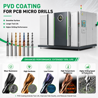 Mesin Pelapis Keras PVD HUASHENG TiAlN AlTiN, Vacuum Coater untuk Bor Mikro PCB M9