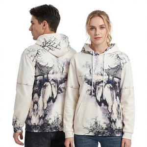 Sudadera con Capucha Unisex, Diseño de Paisaje Chino con Estampado por Sublimación, Corte Holgado, Ropa Casual de Otoño, Tejido de Algodón Transpirable - Product Image 1