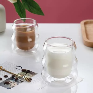 Tazza da Caffè Artigianale in Vetro Borosilicato a Doppia Parete, Isolata, Trasparente, Vendita all'Ingrosso - Product Image 2